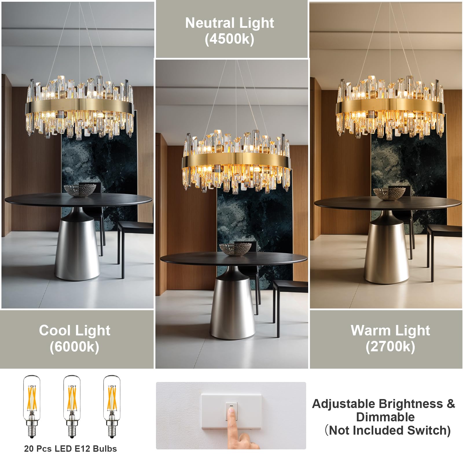 Chandelier for Dining Room, L35.4 Black Rectangle Crystal Chandelier Over Table, Modern 16 - Light Large Crystal Chandeliers Ceiling Light, Pendant Light Fixture for Kitchen Island Living Room - Camilalamps - B0CT8P57Z1