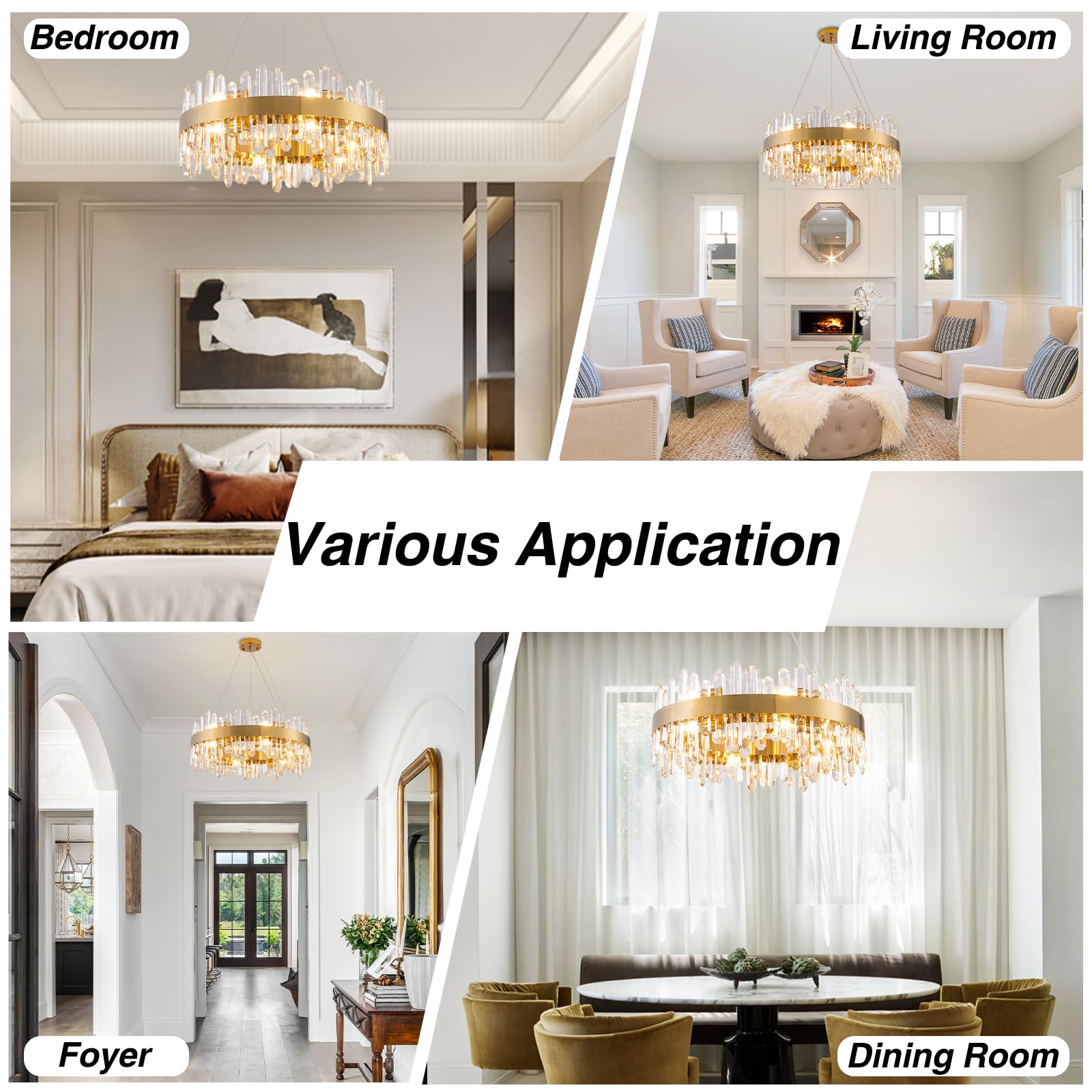 Chandelier for Dining Room, L35.4 Black Rectangle Crystal Chandelier Over Table, Modern 16 - Light Large Crystal Chandeliers Ceiling Light, Pendant Light Fixture for Kitchen Island Living Room - Camilalamps - B0CT8P57Z1