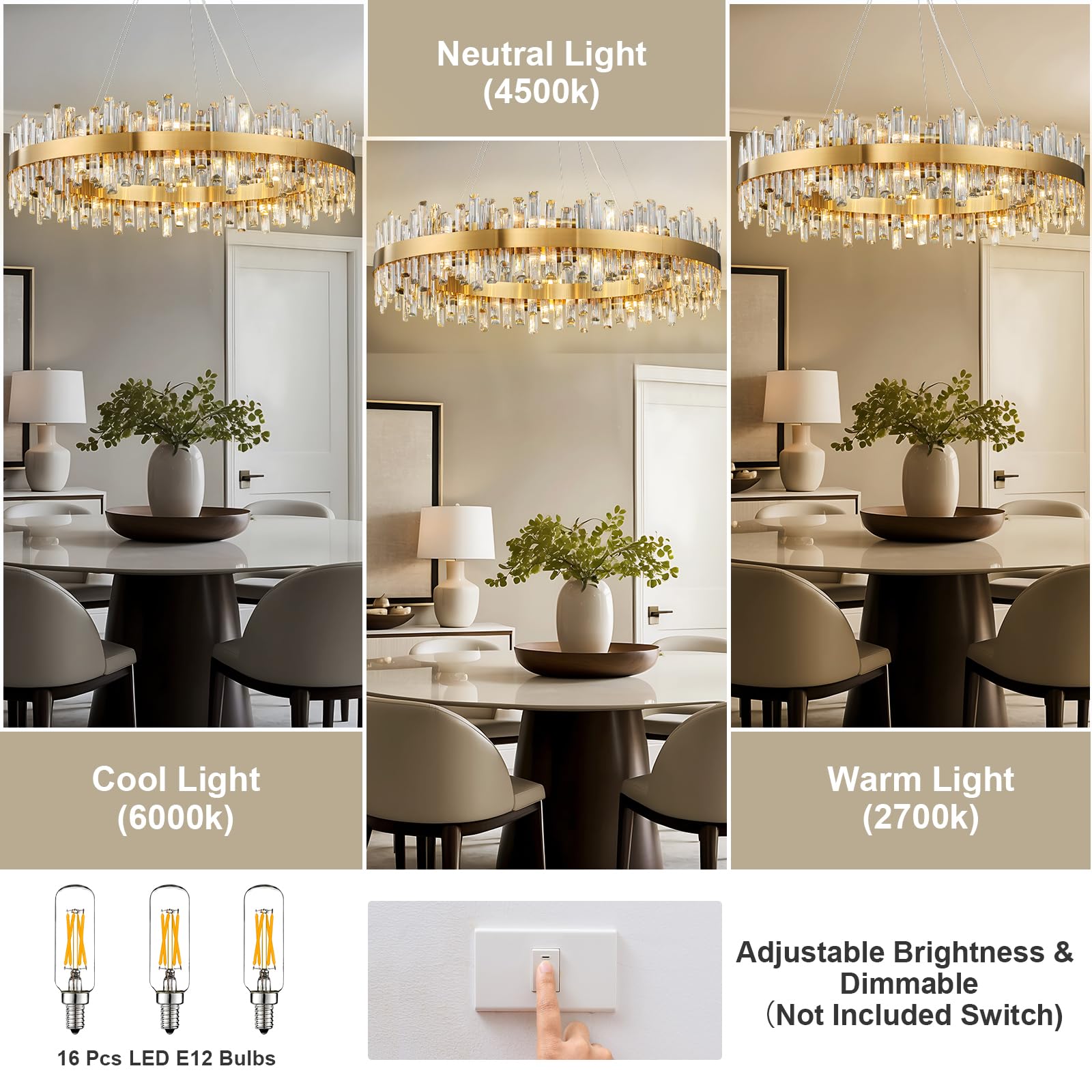 Chandelier for Dining Room, L35.4 Black Rectangle Crystal Chandelier Over Table, Modern 16 - Light Large Crystal Chandeliers Ceiling Light, Pendant Light Fixture for Kitchen Island Living Room - Camilalamps - B0CT8P57Z1