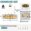 Chandelier for Dining Room, L35.4 Black Rectangle Crystal Chandelier Over Table, Modern 16 - Light Large Crystal Chandeliers Ceiling Light, Pendant Light Fixture for Kitchen Island Living Room - Camilalamps - B0CT8P57Z1