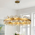 Chandelier for Dining Room, L35.4 Black Rectangle Crystal Chandelier Over Table, Modern 16 - Light Large Crystal Chandeliers Ceiling Light, Pendant Light Fixture for Kitchen Island Living Room - Camilalamps - B0CT8M6Y38