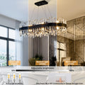 Chandelier for Dining Room, L35.4 Black Rectangle Crystal Chandelier Over Table, Modern 16 - Light Large Crystal Chandeliers Ceiling Light, Pendant Light Fixture for Kitchen Island Living Room - Camilalamps - B0CT8P57Z1