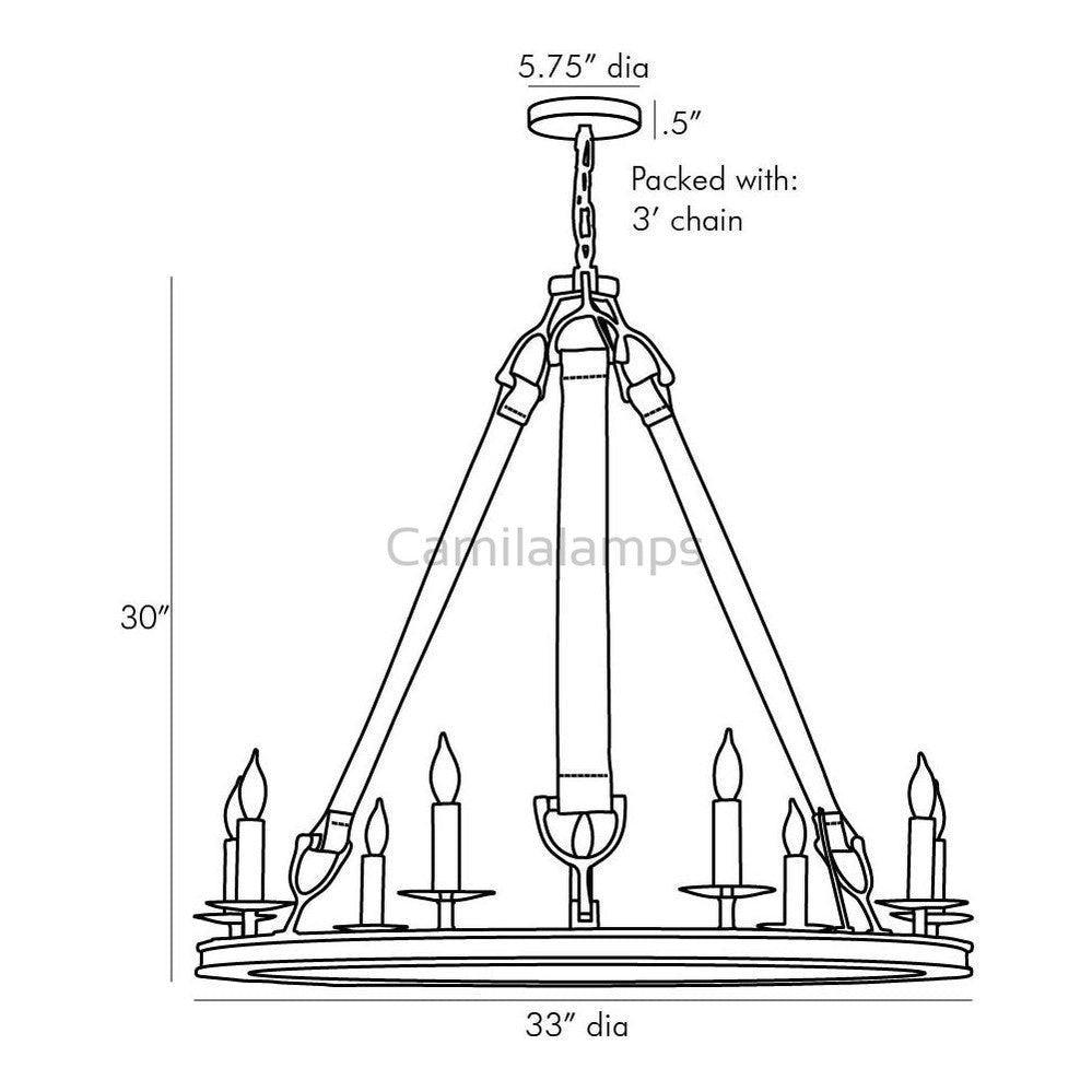 CHANEY CHANDELIER 36”D - Camilalamps - CAAA - 1Z0006