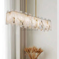 Charlene Marble Brass Linear Chandelier - Camilalamps - char-1134
