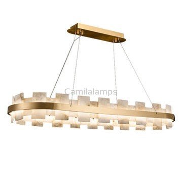 Charlene Marble Gol Modern Chandelier - Camilalamps - AL - 2