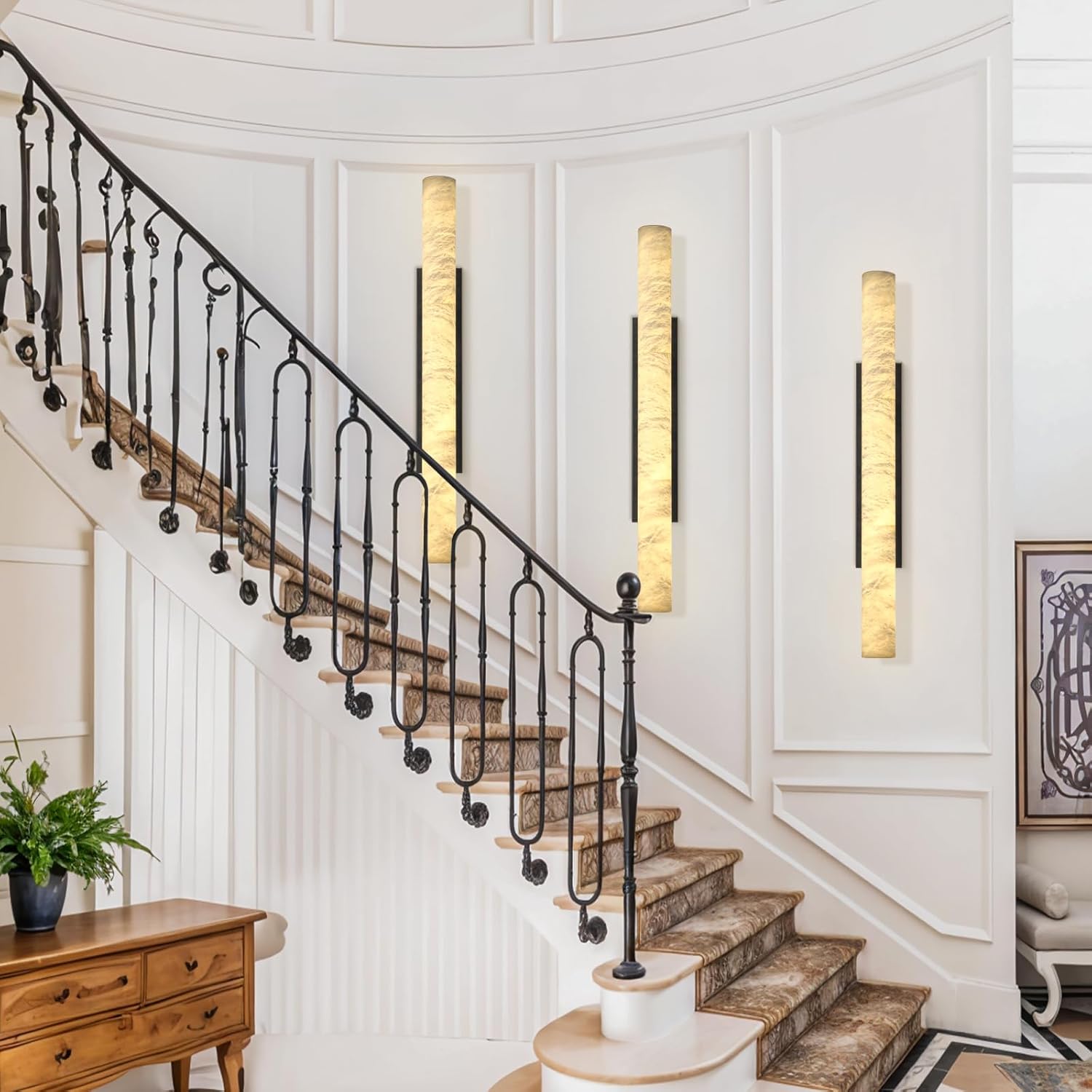 Charlene Marble Long wall sconce 46"H - Camilalamps - CAA - 10028A2