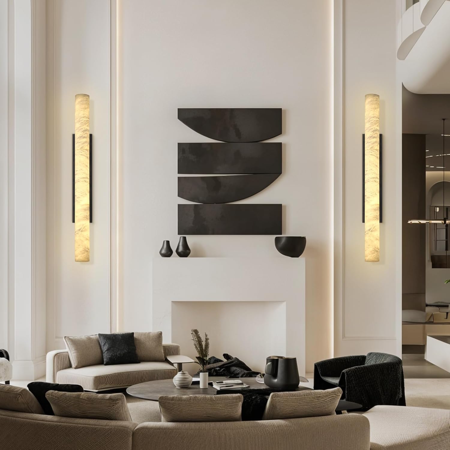 Charlene Marble Long wall sconce 46"H - Camilalamps - CAA - 10028A2