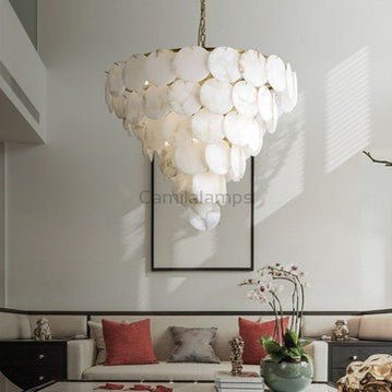 Charlene Marble Multi - Tier Round Chandelier - Camilalamps - Car-13