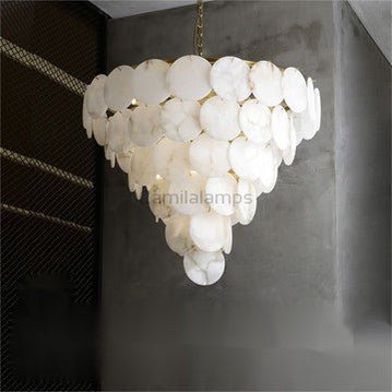 Charlene Marble Multi - Tier Round Chandelier - Camilalamps - Car-15
