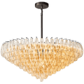 Chiaravalle Glass Modern Tiered Round Chandelier - Camilalamps - CAM1291