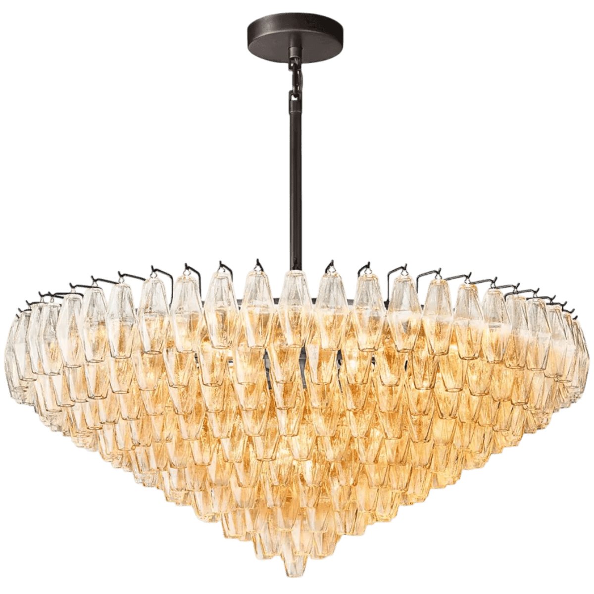 Chiaravalle Glass Modern Tiered Round Chandelier - Camilalamps - CAM1291