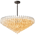 Chiaravalle Glass Modern Tiered Round Chandelier - Camilalamps - CAM1293