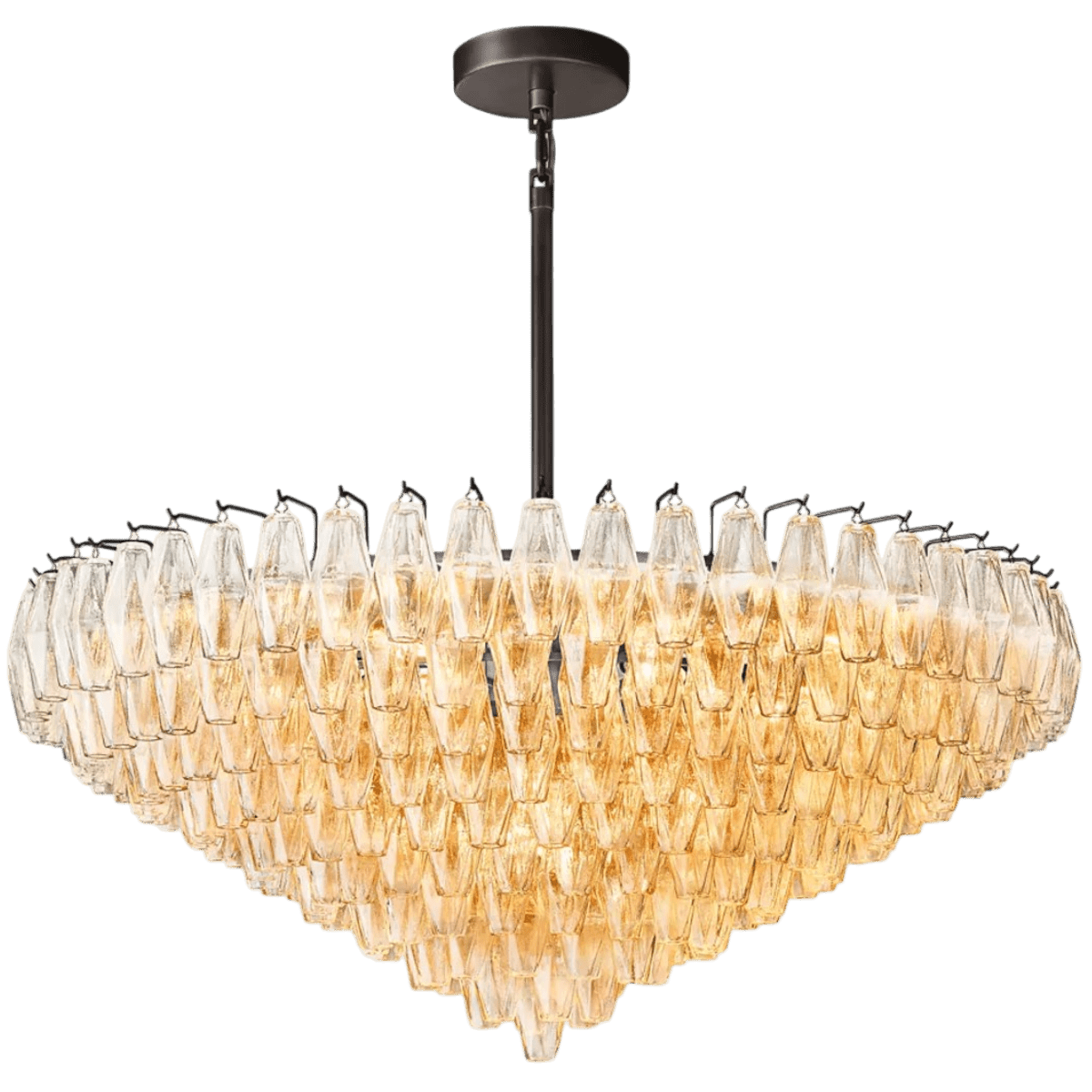 Chiaravalle Glass Modern Tiered Round Chandelier - Camilalamps - CAM1293