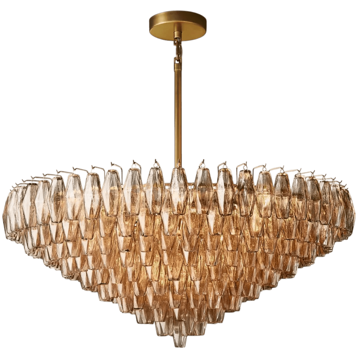 Chiaravalle Glass Modern Tiered Round Chandelier - Camilalamps - CAM1290