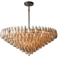 Chiaravalle Glass Modern Tiered Round Chandelier - Camilalamps - CAM1292