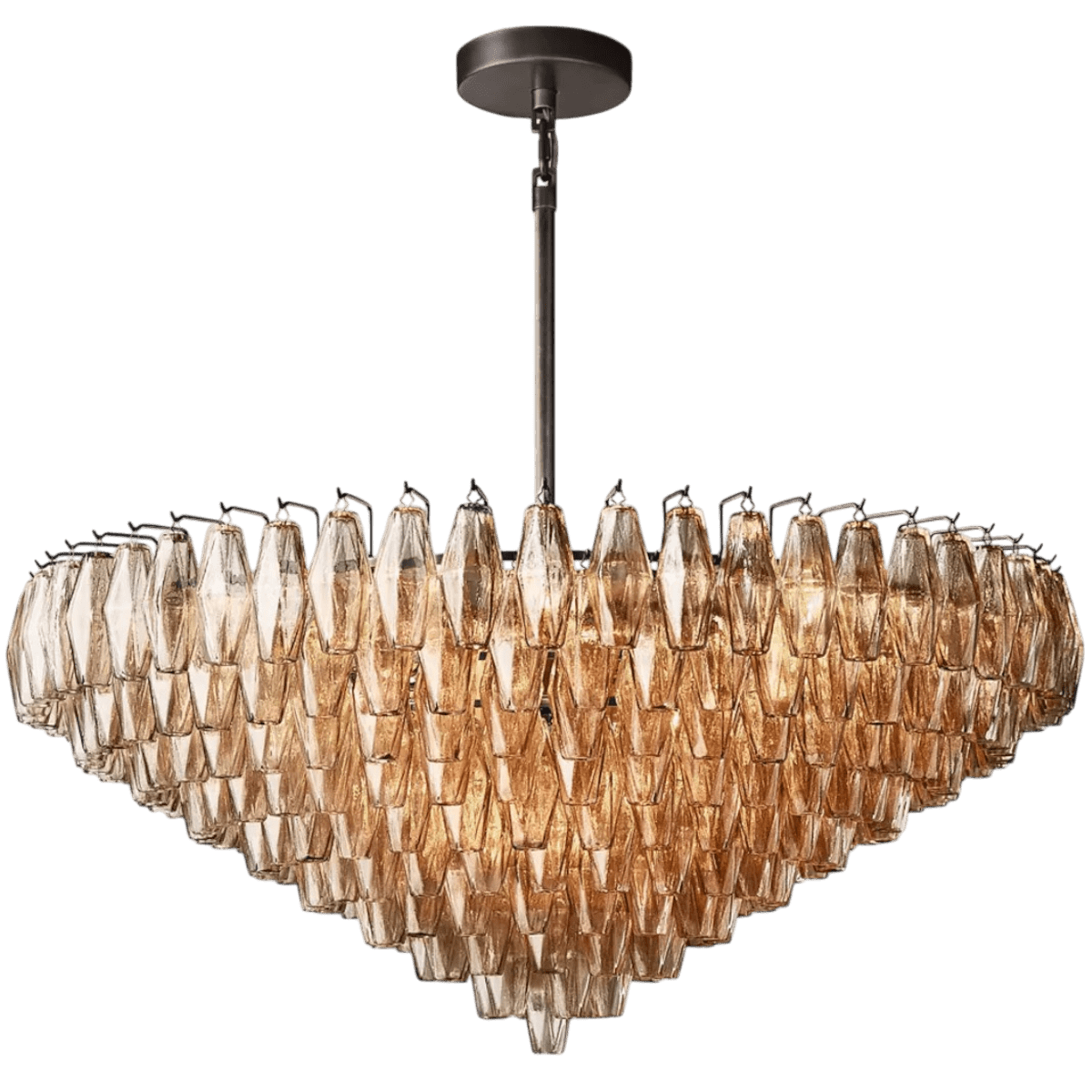 Chiaravalle Glass Modern Tiered Round Chandelier - Camilalamps - CAM1292