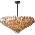 Chiaravalle Glass Modern Tiered Round Chandelier - Camilalamps - CAM1294
