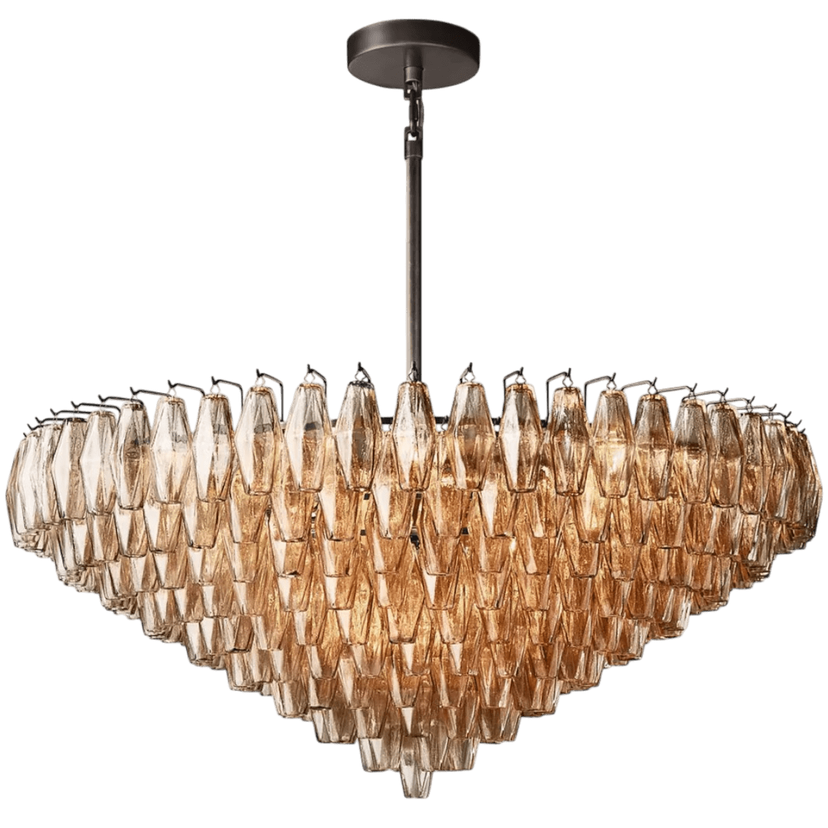 Chiaravalle Glass Modern Tiered Round Chandelier - Camilalamps - CAM1294