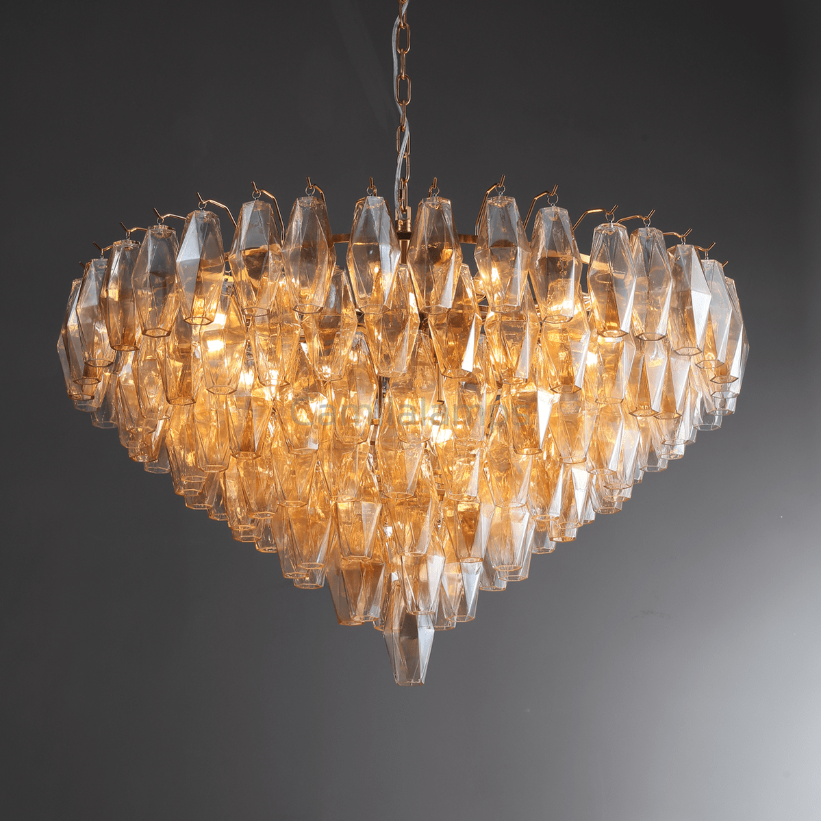 Chiaravalle Glass Modern Tiered Round Chandelier - Camilalamps - CAM1289