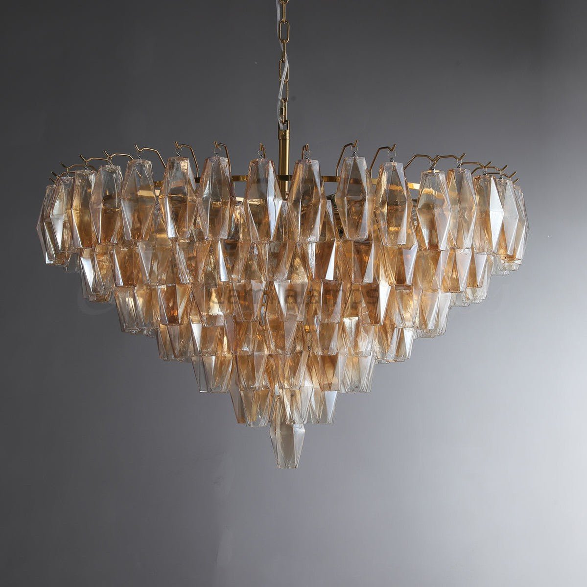 Chiaravalle Glass Modern Tiered Round Chandelier - Camilalamps - CAM1289