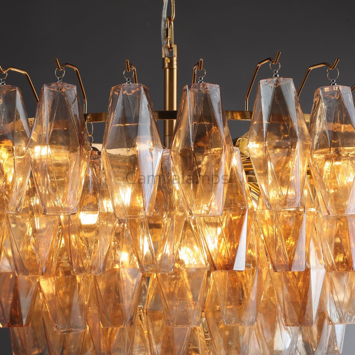 Chiaravalle Glass Modern Tiered Round Chandelier - Camilalamps - CAM1289