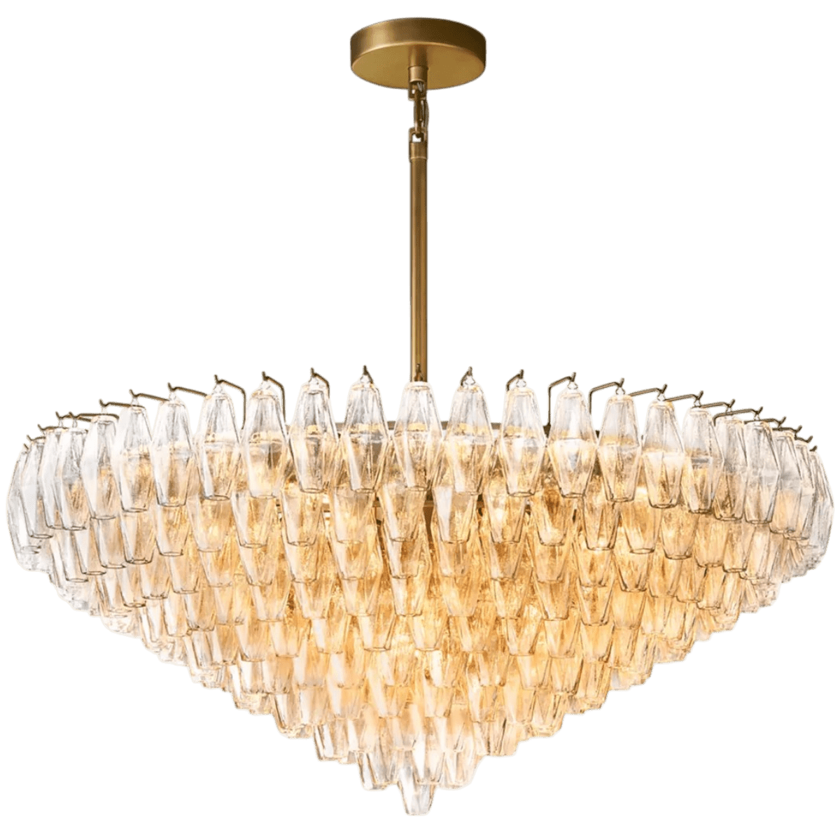 Chiaravalle Glass Modern Tiered Round Chandelier - Camilalamps - CAM1295
