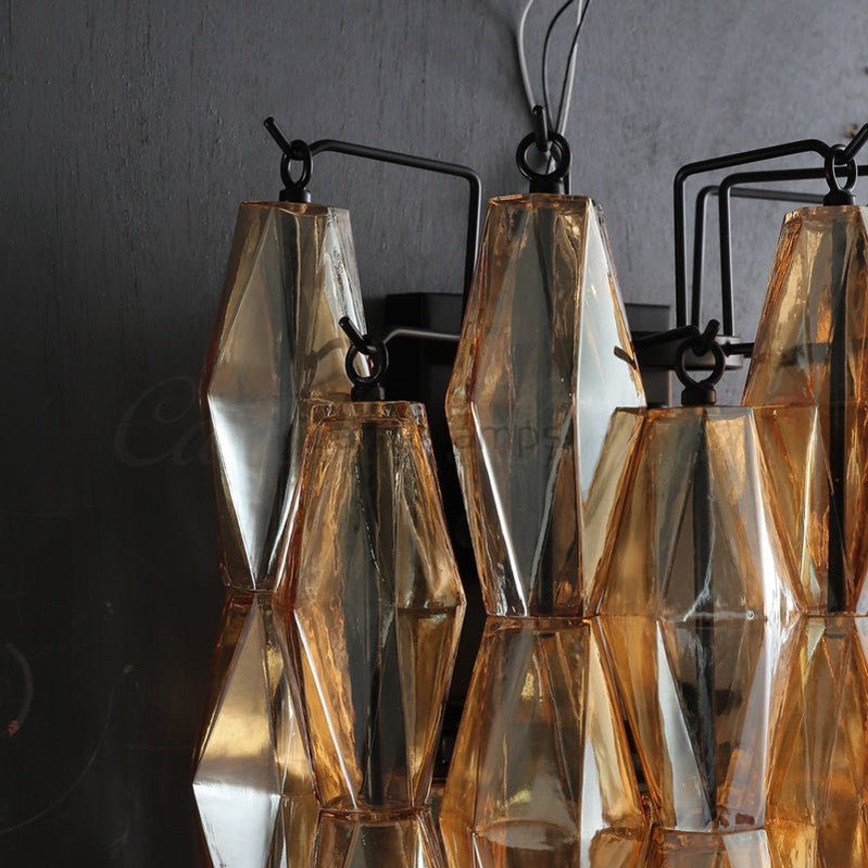 Chiaravalle Glass Modern Tiered Wall Sconces 19", 30" - Camilalamps - CAM1308