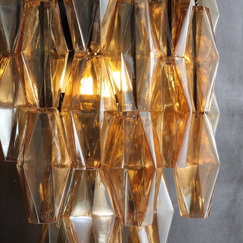 Chiaravalle Glass Modern Tiered Wall Sconces 19", 30" - Camilalamps - CAM1308