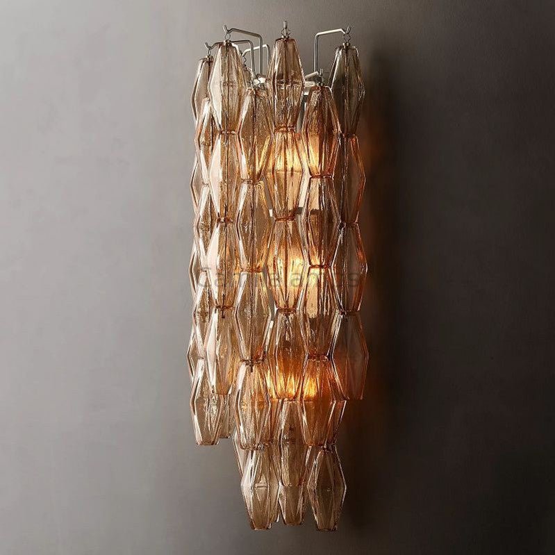 Chiaravalle Glass Tiered Grand Wall Sconce - Camilalamps - CHIRAIIWS - 2