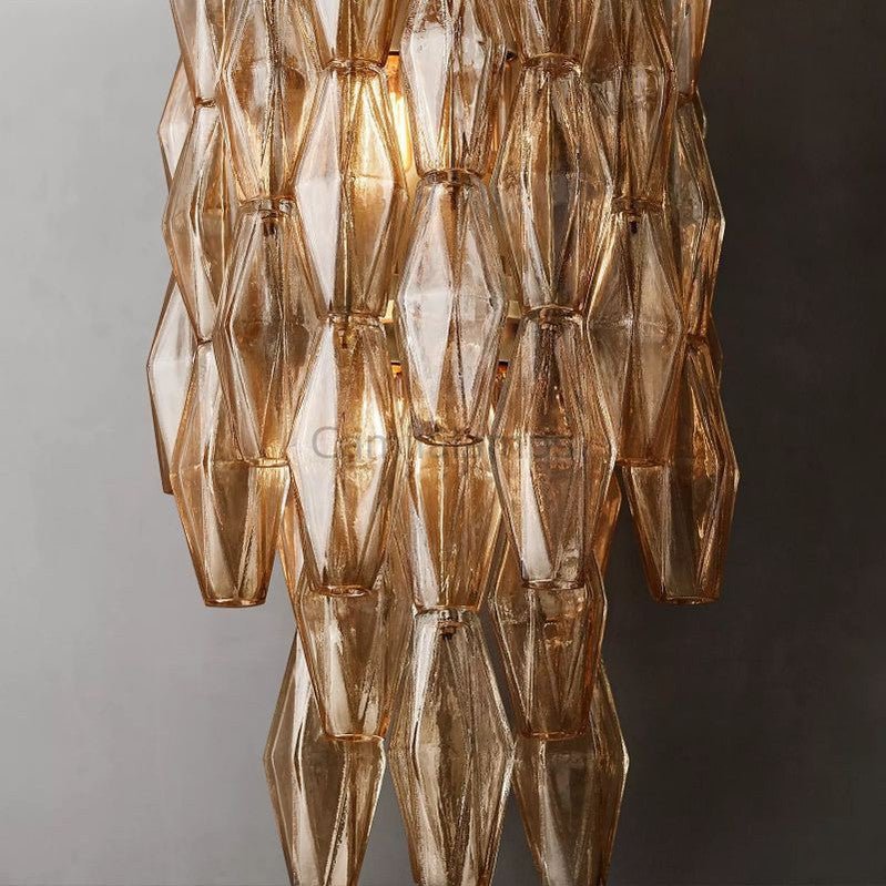 Chiaravalle Glass Tiered Grand Wall Sconce - Camilalamps - CHIRAIIWS - 2