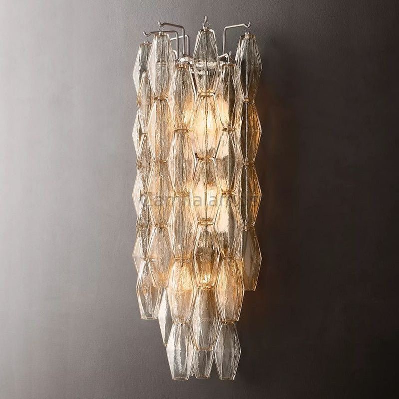 Chiaravalle Glass Tiered Grand Wall Sconce - Camilalamps - CHIRAIIWS - 4