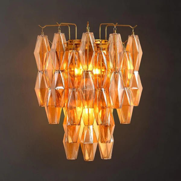 Chiaravalle Glass Tiered Short Wall Sconce - Camilalamps - WSCHIRA - 1