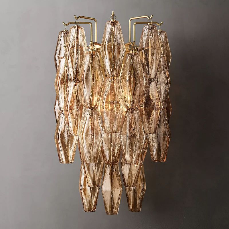 Chiaravalle Glass Tiered Short Wall Sconce - Camilalamps - WSCHIRA - 1