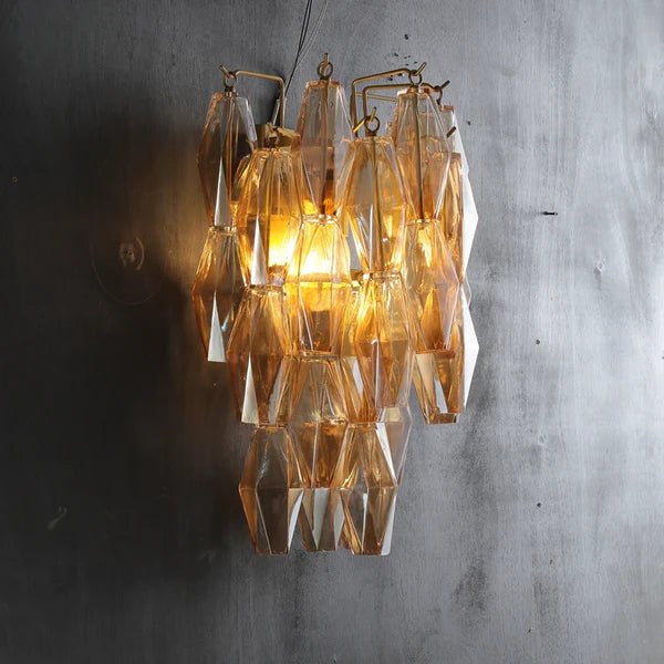 Chiaravalle Glass Tiered Short Wall Sconce - Camilalamps - WSCHIRA - 1
