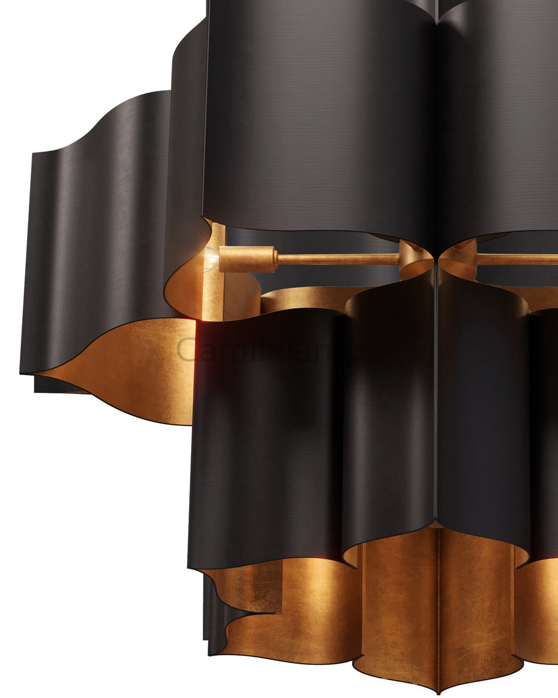 Grand Lotus Grande Black Chandelier
