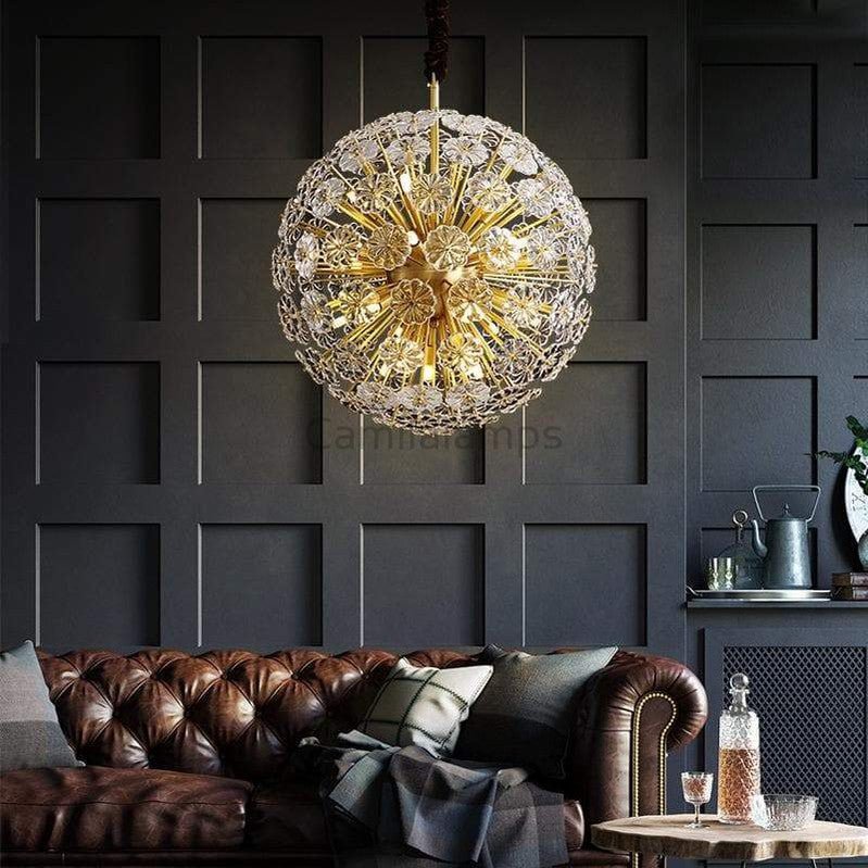 Classic Brass Dandelion Chandelier - Camilalamps - CA - Dandelion - 36