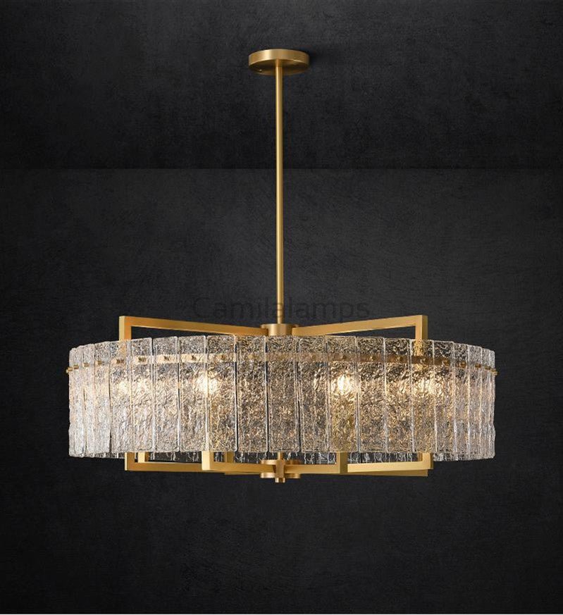 Classic Moire Crystal Round Chandelier - Camilalamps - CA - Moire - W23 - 1