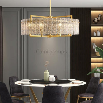 Classic Moire Crystal Round Chandelier - Camilalamps - Ca-1Coire-1W23-11