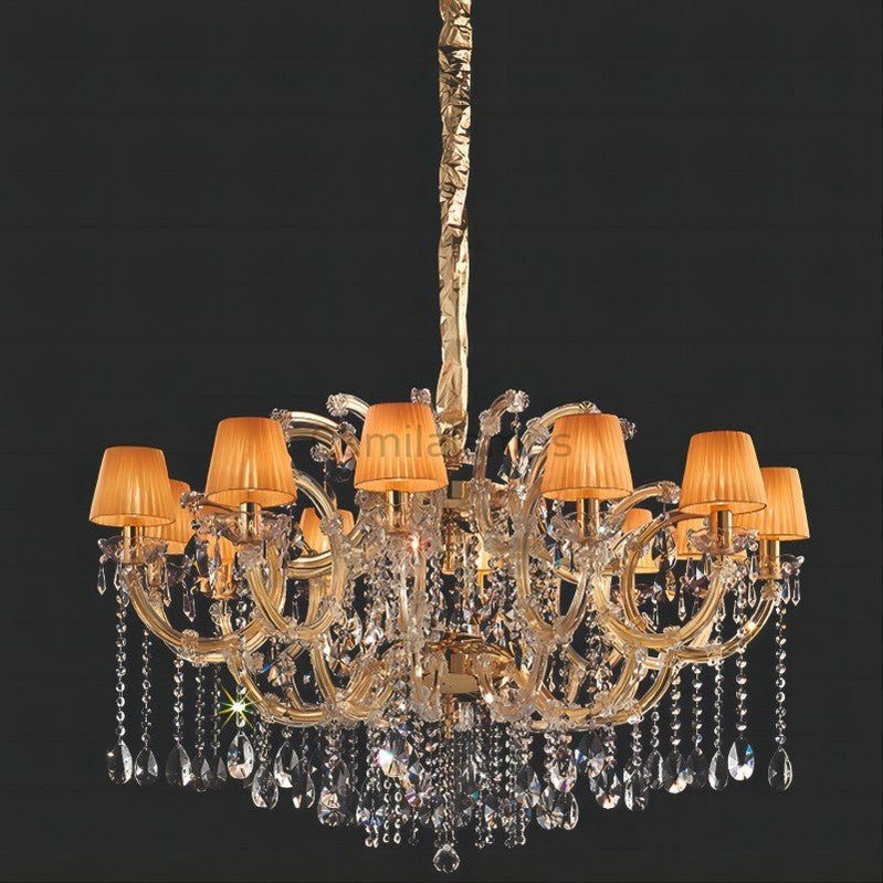 Classical Maria Theresa 12 Light Crystal Glass Chandelier - Camilalamps - Ca-1Classical-1050