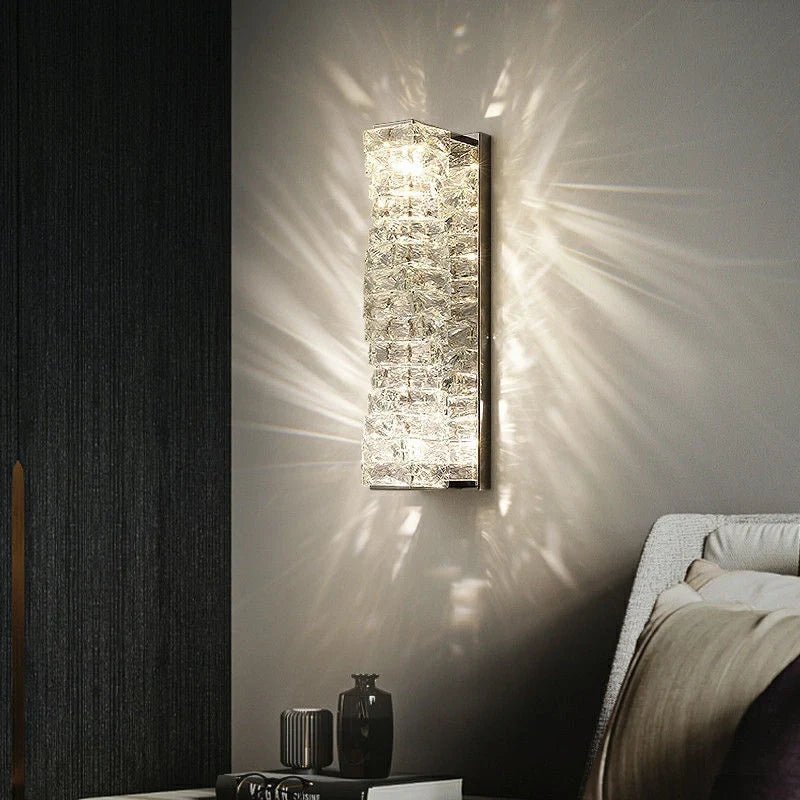 Claxo Crystal Block Wall Sconce - Camilalamps - CADLCDL2542265