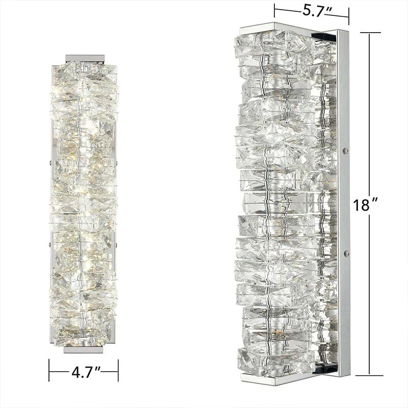 Claxo Crystal Block Wall Sconce - Camilalamps - CADLCDL2542268