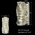 Claxo Crystal Block Wall Sconce - Camilalamps - CADLCDL2542267