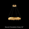 Clear Quartz Crystal Round Modern Chandelier - Camilalamps - CAM - QUA - 03