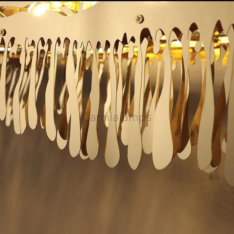 Clemo Island Gold Chandelier In Stainless Steel - Camilalamps - ILC0622