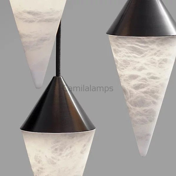Conus Alabaster Chandelier - Camilalamps - Conus-1872-13 Lig-11