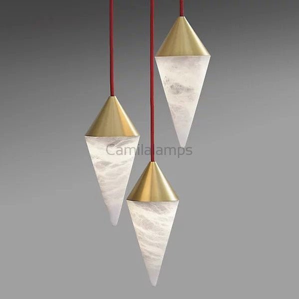 Conus Alabaster Chandelier - Camilalamps - Conus-1872-13 Lig-11
