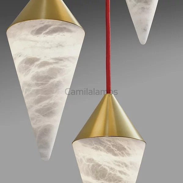 Conus Alabaster Chandelier - Camilalamps - Conus-1872-13 Lig-11