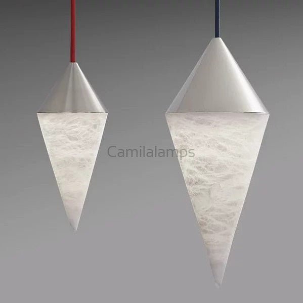 Conus Alabaster Chandelier - Camilalamps - Conus-1872-13 Lig-11