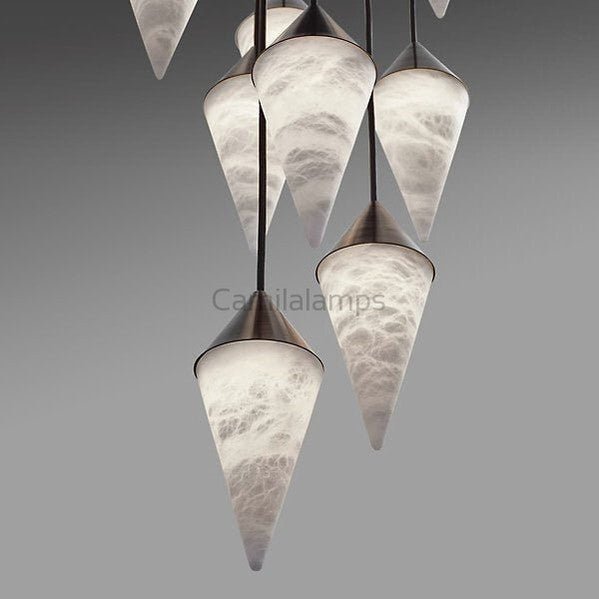 Conus Alabaster Chandelier - Camilalamps - Conus-1872-13 Lig-11