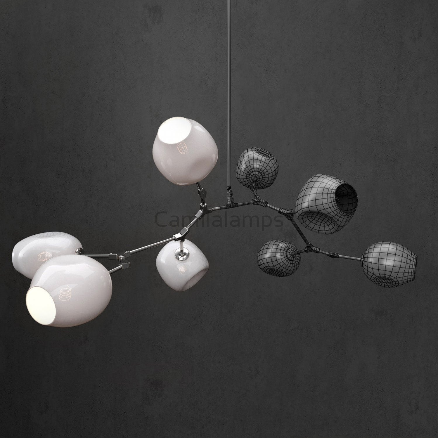 Covington Horizontal Globe Branching Bubble Chandelier - Camilalamps - CHCUS - 1
